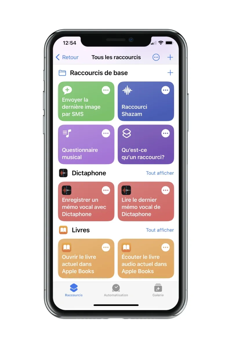 Les raccourcis sur iPhone